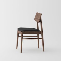 Set of 6 Isabella Mid-Century Dining chair - Solid American Black Walnut