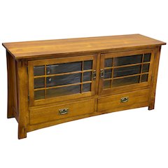 Mission Quarter Sawn Oak 60" TV Stand - Michael's Cherry