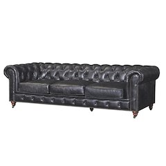 Century Chesterfield Sofa - Slate Leather