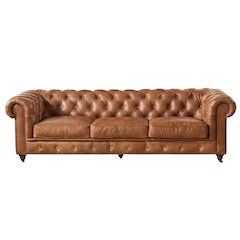 Century Chesterfield Sofa - Light Chestnut Leather