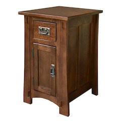 Mission Tapered Leg Narrow Nightstand - Michael's Cherry