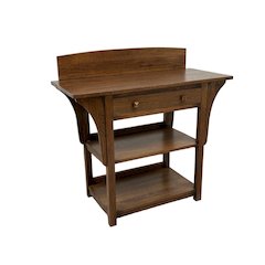 Mission 2 Drawer And Open Shelves Sideboard / Console Table - Walnut