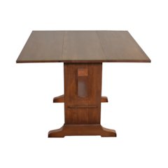 Mission Solid Oak Drop Leaf Dining Table - Walnut