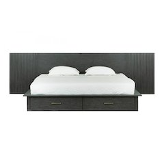 Modrest Manchester - Eastern King Contemporary Dark Grey Platform Bed