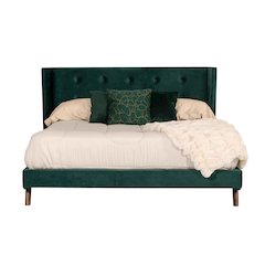 Nova Domus Durango - Eastern King Modern Green and Walnut Bed