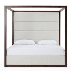 Modrest Manhattan - Eastern King Contemporary Cherry Canopy Bed