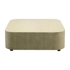Brown Wood and MDF Low Coffee Table with Square Top and Sturdy Design