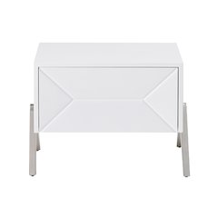 Candid Modern White Nightstand