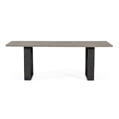 Modrest Murphy - Modern Grey Aged Oak & Black Metal Dining Table