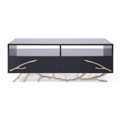 Legend Modern Black and Gold Coffee Table