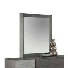 Nova Domus Palermo Italian Modern Faux Concrete & Grey Mirror