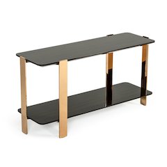 Modrest Leroy Modern Ebony & Rosegold Console Table