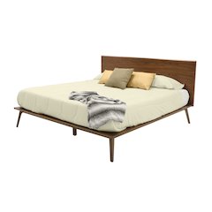Modrest Carmen - Eastern King Mid-Century Modern Walnut Bed