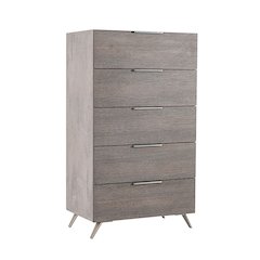 Nova Domus Bronx Italian Modern Faux Concrete & Grey Chest
