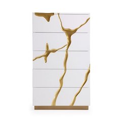Modrest Aspen Modern White & Gold Chest