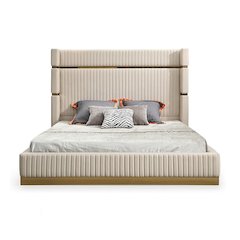 Modrest Sterling - Queen Modern Beige and Gold Bed