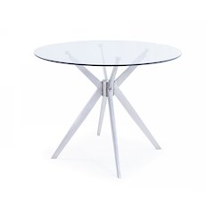 Dallas - Modern Brushed Stainless Steel Dining Table