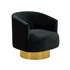 Divani Casa Basalt - Modern Black Fabric Accent Chair