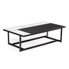 Modrest Fargo - Modern Ceramic & Grey Walnut Coffee Table