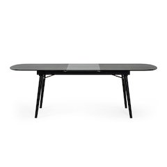 Modrest Addax - Modern Black Extendable Dining Table