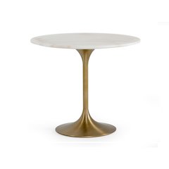 Modrest Collins - Glam White Marble & Gold Dining Table