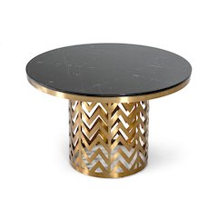 Modrest Kowal - Glam Black Marble Dining Table