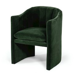 Modrest Danube - Modern Jade Green Fabric Dining Chair