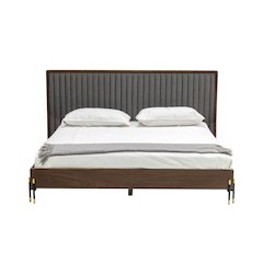 Nova Domus Metcalf - Queen Mid-Century Walnut and Grey Bed