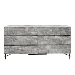 Nova Domus Aria - Italian Modern Multi Grey with texture  Dresser