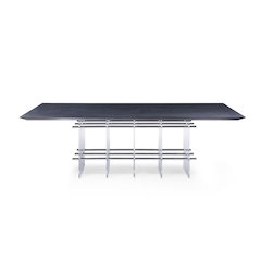 Modrest Inverness - Contemporary Black Oak + Acrylic Dining Table
