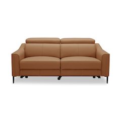Divani Casa Eden - Modern Camel Leather Sofa With 2 Recliners