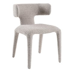 Saehee - Modern Light Grey Fabric Dining Chair