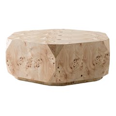 July - Modern Mapa Burl Round Coffee Table