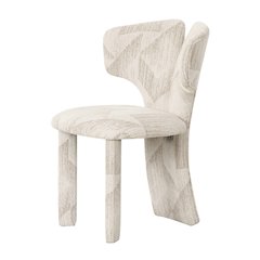 Modrest Masuda - Modern Beige Pattern Fabric Dining Chair (Set of 2)