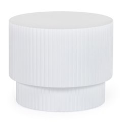 Gruver - Modern White Concrete End Table