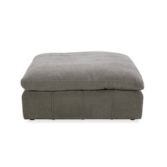 Divani Casa Vicki - Modern Grey Fabric Ottoman