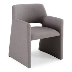 Lasara - Modern Grey Fabric Dining Chair