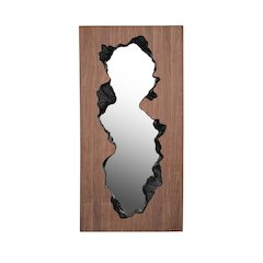 Modrest Timber - Modern Walnut Leaning Floor Mirror