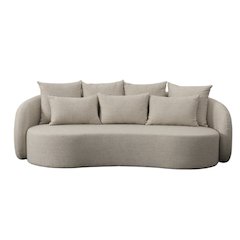 Renava Tabarca - Outdoor Beige Fabric 3 Seat Sofa