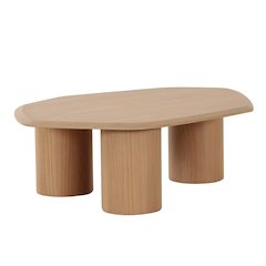 Modrest Seymour - Modern White Oak Low Coffee Table