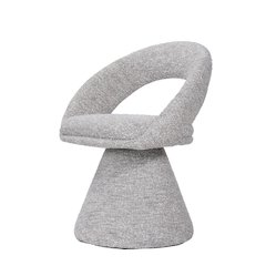 Wiles - Modern Grey Fabric Swivel Dining Chair