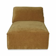 Divani Casa Gene - Modern Ochre Fabric Modular Armless Sectional Seat