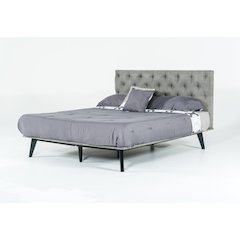 Gibson Modern Grey Fabric Super King 76" x 84" Bed