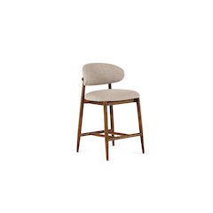 Modrest Blum - Modern Beige Linen Counter Chair