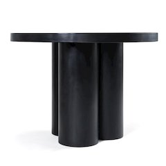 Modrest Bruni - Modern Black Concrete Round Dining Table
