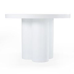 Modrest Bruni - Modern White Concrete Round Dining Table