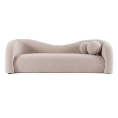 Calico - Contemporary Beige Pebble Fabric 4-Seat Sofa