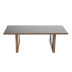 Nova Domus Cartier Modern Black & Rosegold Dining Table