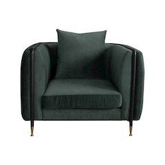 Divani Casa Oswego - Modern Dark Green Jade Accent Chair