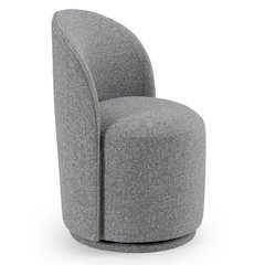 Correa - Modern Grey Fabric Swivel Dining Chair